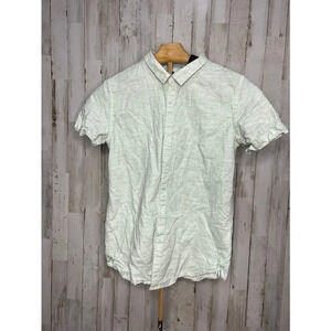 Denim &‎ Flower Kids Short Sleeve Green Button-Up Shirt Size 14